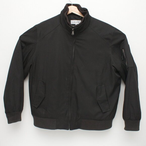Calvin Klein Men's Black Full Zip Double Closure Jacket Large - Picture 1 of 6